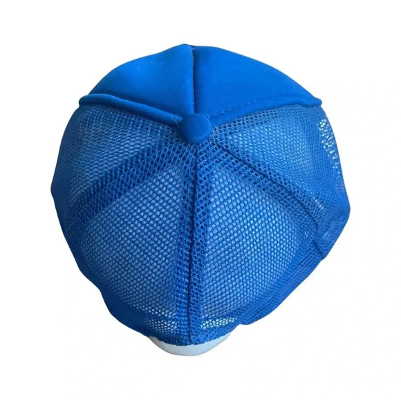 Vintage KRUPP Trucker Hat by Euro Cap — Royal Blue Mesh Snapback, Made in Taiwan - Picture 8 of 12